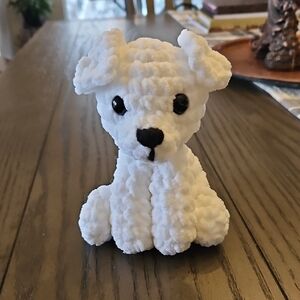 Adorable White Plush Dog